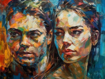 Couple by an Artist