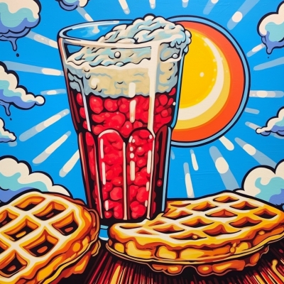 Brewed Waffles- A Pop Art Tribute to Belgium's Delights