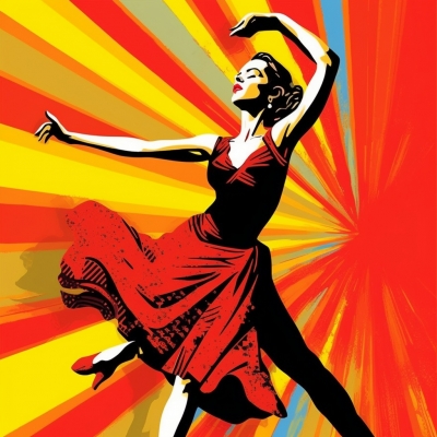 Fiery Rhythms of Madrid- A Pop Art Celebration of Flamenco