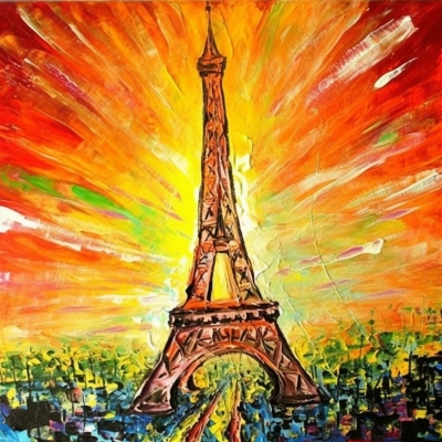 French Vibrancy - An Expressionist depiction of the dynamic energy and colors found in the region of France.