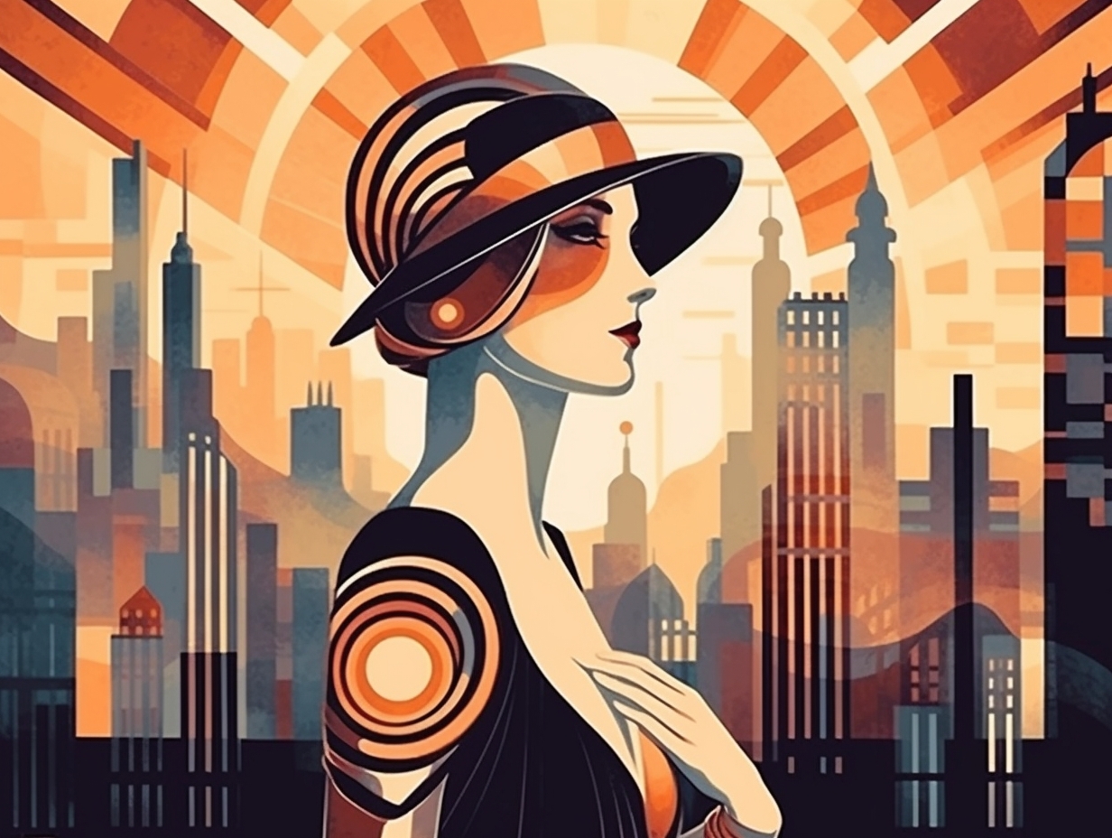 Gilded Twilight- A Magnificent Art Deco Masterpiece