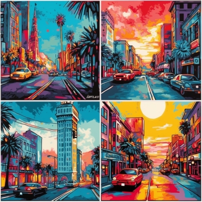 Golden Skies- A Pop Art Tribute to the West Coast