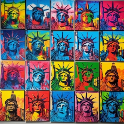 Liberty in the City- An Iconic Pop Art Tribute to New York