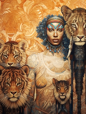 Safari Symphony- A Celebration of African Wildlife in Traditional Art